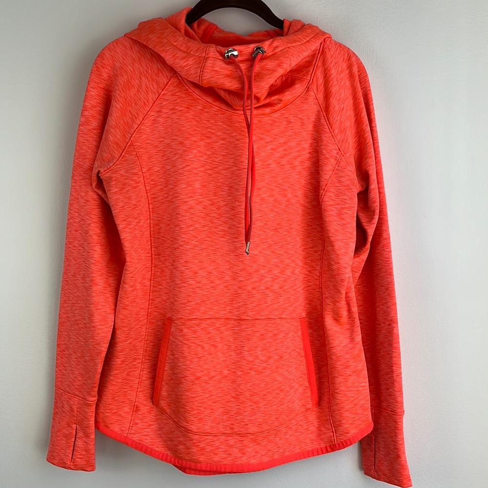 Athleta women’s Tranquility hoodie bright coral. Size Medium - Picture 3 of 11